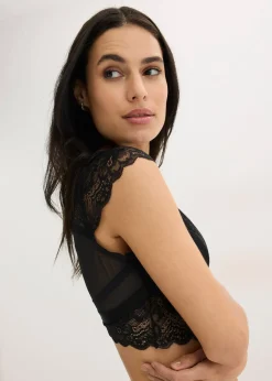 Femme bonprix Dessous|Soutiens-Gorge|Brassière à dentelle florale, sans armatures