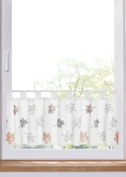 bonprix Vitrages/Brise-Bise|Brise-bise à feuilles brodées