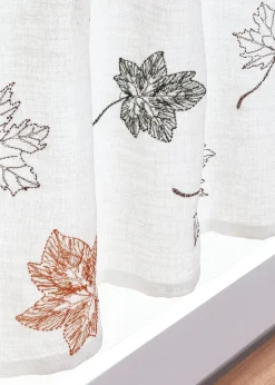 bonprix Vitrages/Brise-Bise|Brise-bise à feuilles brodées