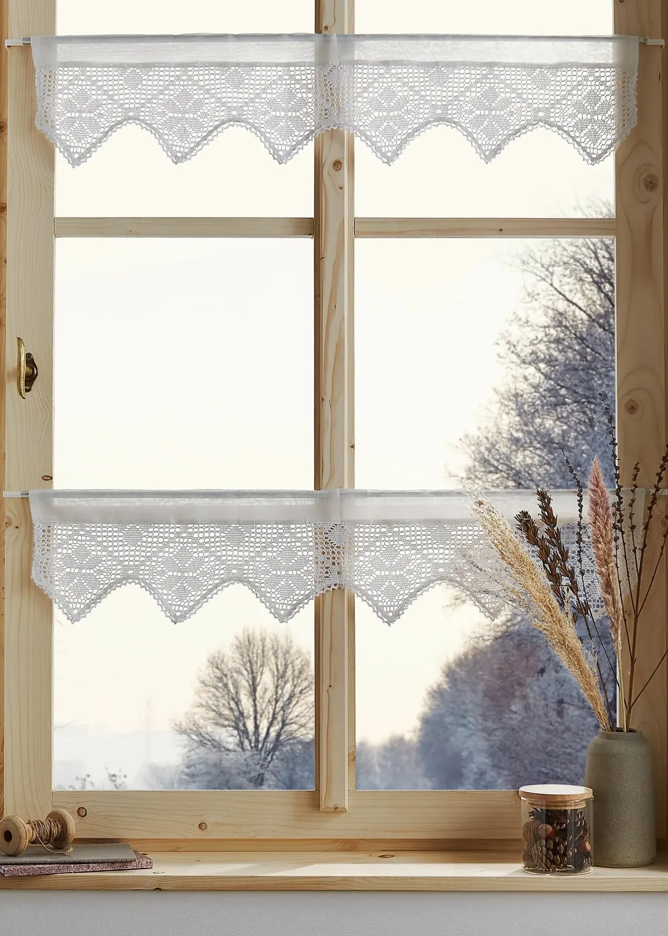 bonprix Vitrages/Brise-Bise|Brise-bise au crochet coloris uni