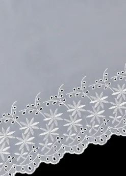 bonprix Brise-bise avec broderies anglaises et polyester recyclé| Vitrages/Brise-Bise