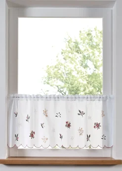 bonprix Brise-bise avec broderies hivernales| Vitrages/Brise-Bise