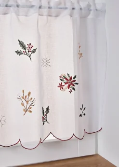 bonprix Brise-bise avec broderies hivernales| Vitrages/Brise-Bise