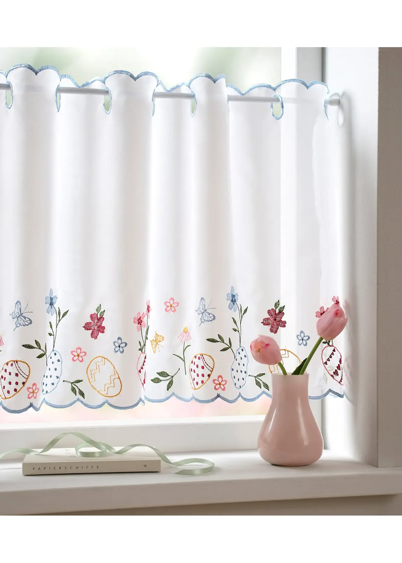 bonprix Vitrages/Brise-Bise|Rideaux & Stores|Brise-bise avec motifs de Pâques brodés