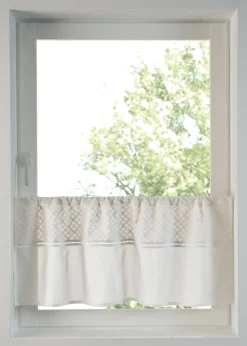 bonprix Brise-bise brodé en coton| Vitrages/Brise-Bise