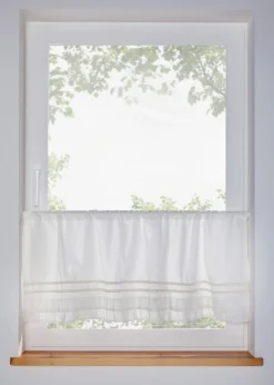 bonprix Brise-bise en coton à volants| Vitrages/Brise-Bise