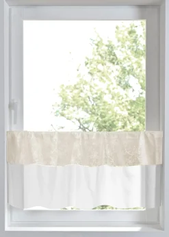bonprix Brise-bise en coton avec broderies| Vitrages/Brise-Bise
