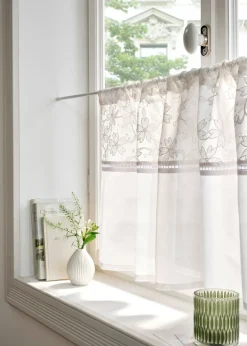 bonprix Brise-bise en coton avec broderies| Vitrages/Brise-Bise