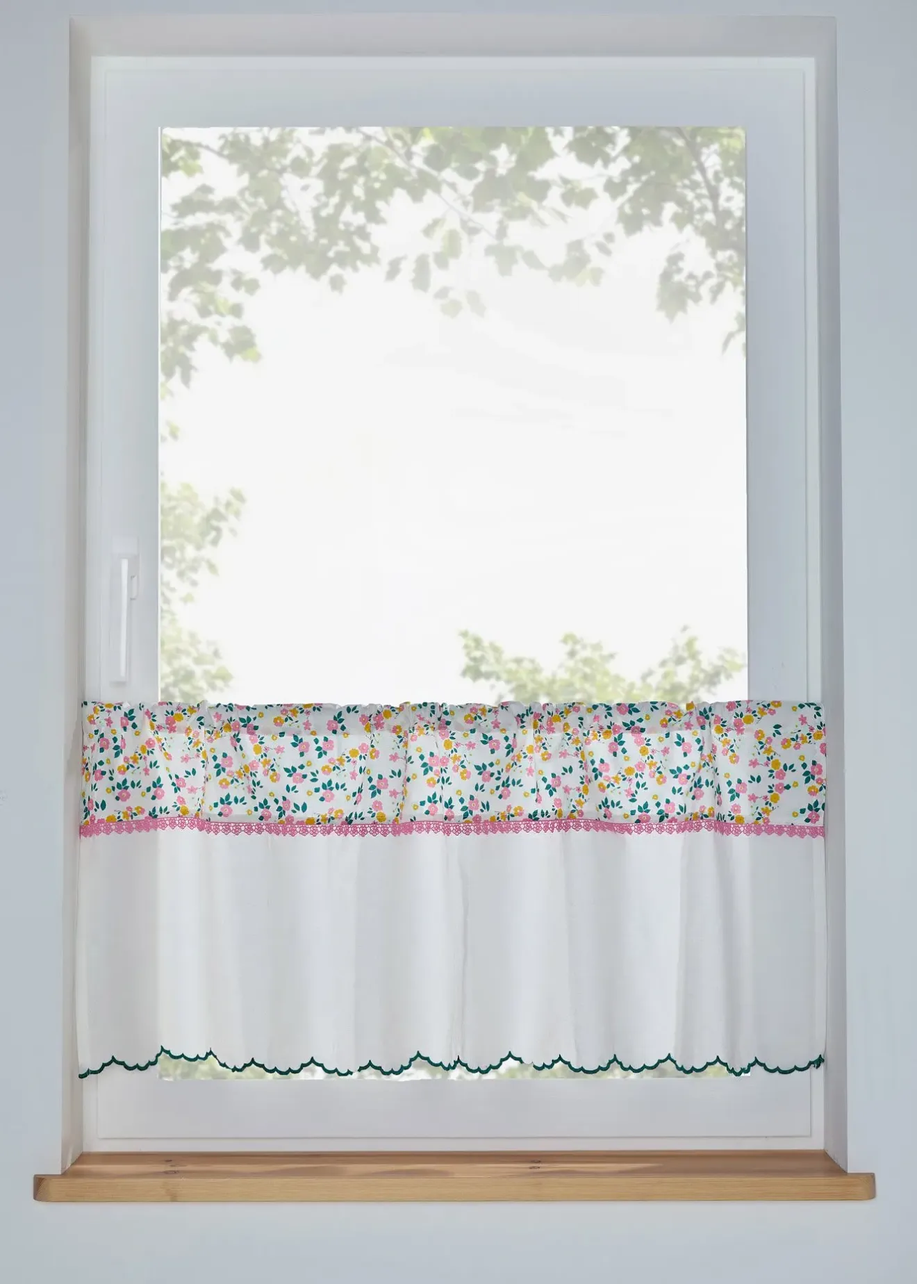 bonprix Brise-bise en coton avec dentelle| Vitrages/Brise-Bise|Rideaux & Stores