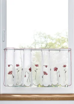 bonprix Brise-bise transparent à broderies florales| Vitrages/Brise-Bise