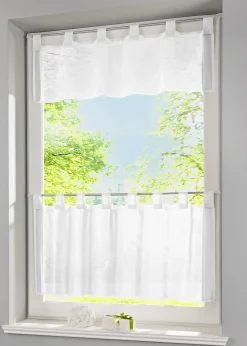 bonprix Brise-bise uni avec polyester recyclé| Vitrages/Brise-Bise