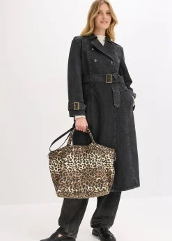 Femme bonprix Sacs|Cabas en toile à imprimé léopard