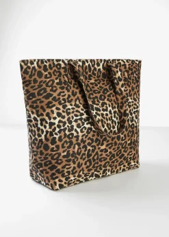 Femme bonprix Sacs|Cabas en toile motif léopard