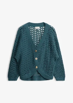 Femme bonprix Maille|Pulls & Gilets|Cardigan ajouré 100% coton