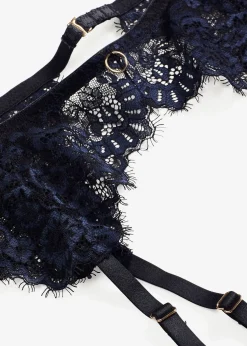 Femme bonprix Dessous|Lingerie Érotique|Ceinture porte-jarretelles en dentelle à franges