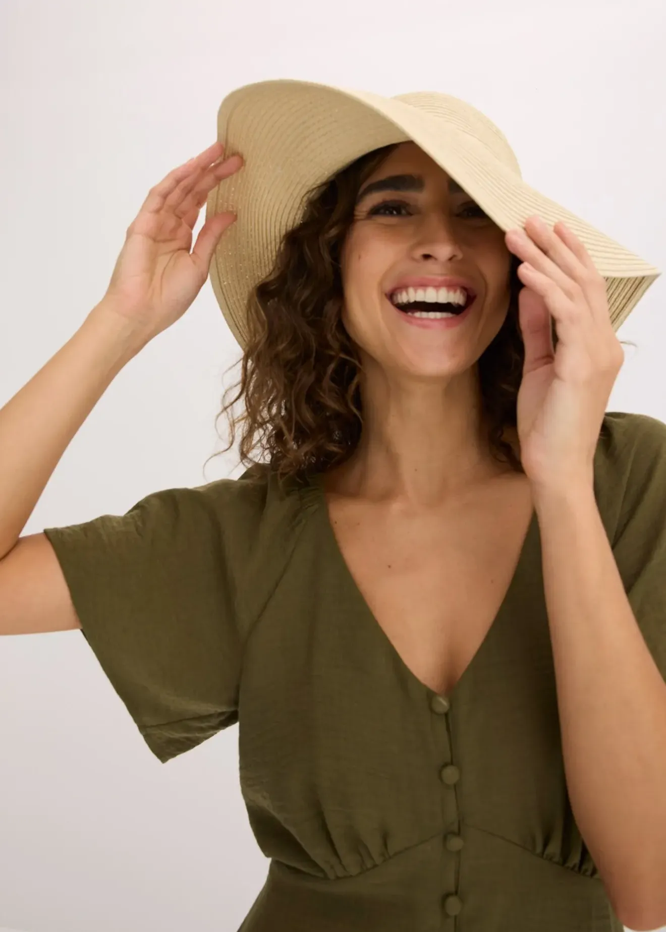 Femme bonprix Bonnets, Chapeaux & Co.|Chapeau de paille en fibre de papier