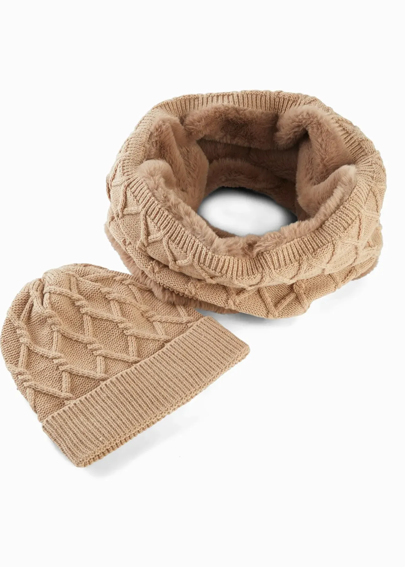 bonprix Écharpe et bonnet (ens. 2 pces)|Femme Bonnets, Chapeaux & Co.|Écharpes & Foulards