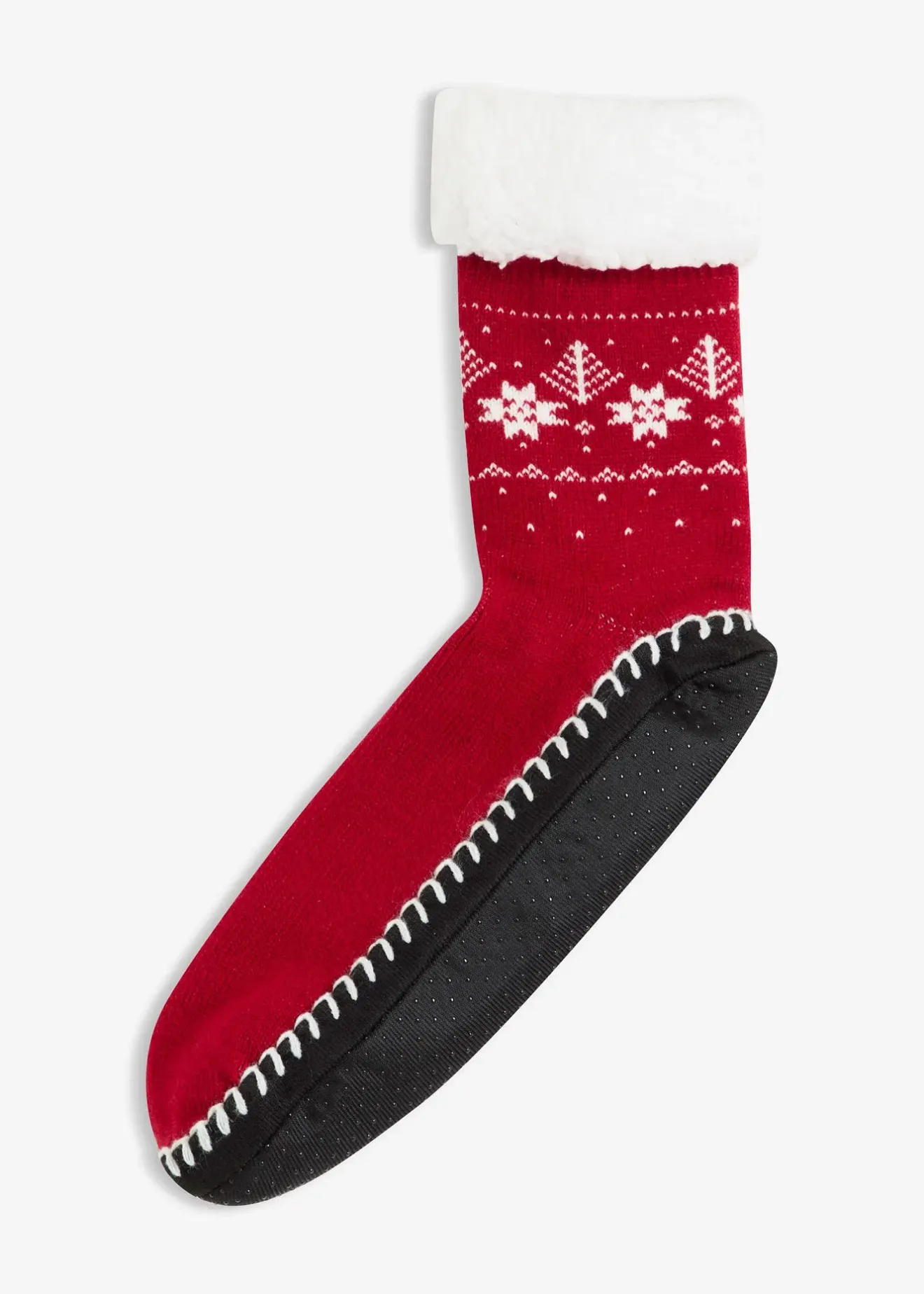 Femme bonprix Garçons·Collants|Garçons·Bas|Chaussettes d’intérieur avec semelle antiglisse cousue et doublure moumoute