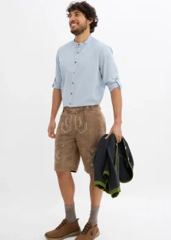 Homme bonprix Chemises|Chemise bavaroise avec manches retroussables