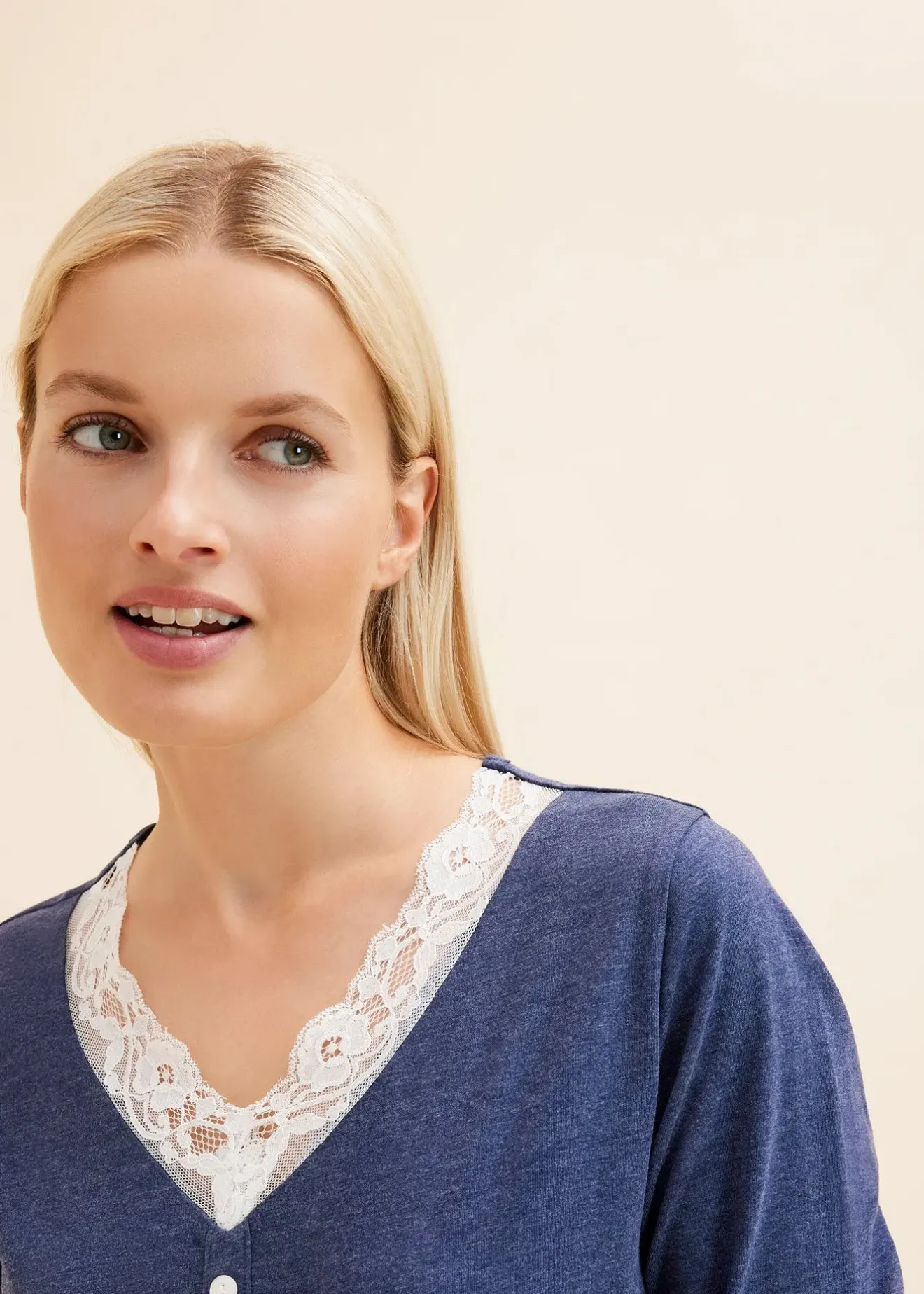 bonprix Chemise de nuit boutonnée|Femme Lingerie Nuit