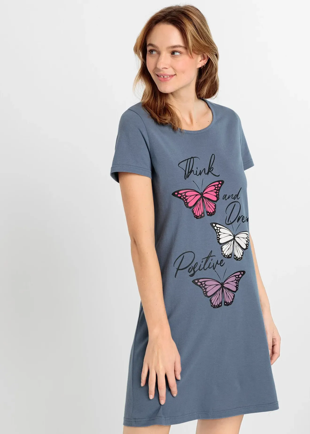 Femme bonprix Lingerie Nuit|Chemise de nuit courte 100% coton