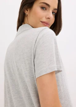 bonprix Chemise de nuit courte 100% coton|Femme Basiques|Lingerie Nuit