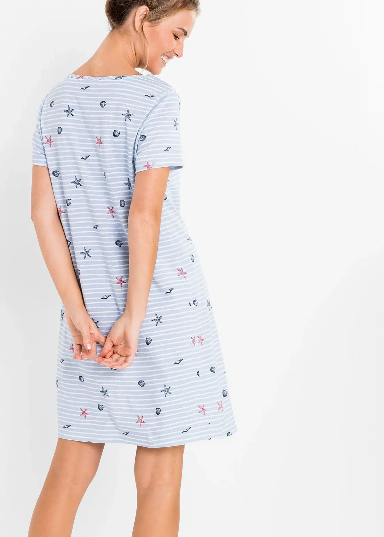 Femme bonprix Lingerie Nuit|Chemise de nuit courte 100% coton