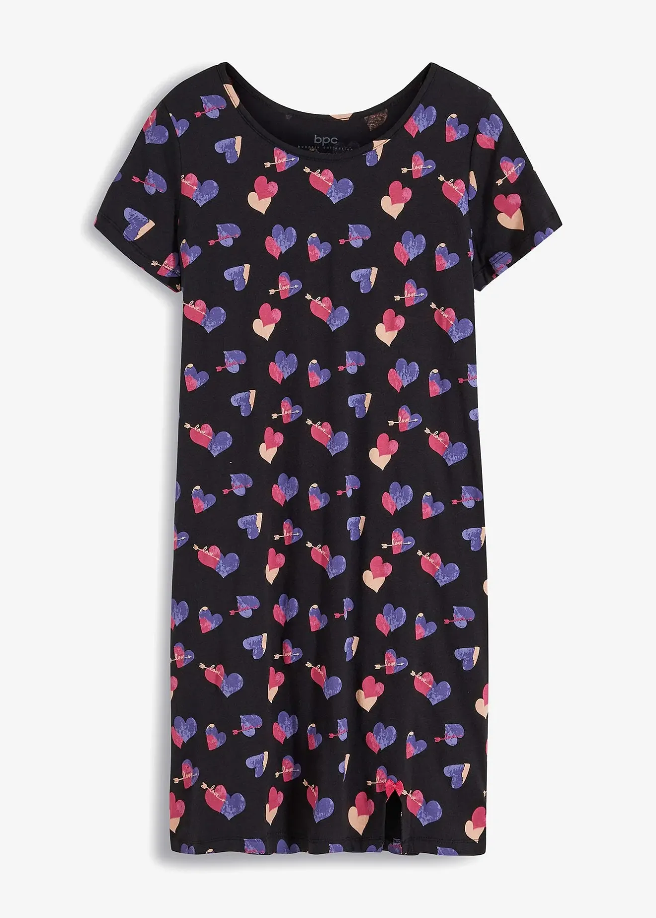 bonprix Chemise de nuit courte 100% coton|Femme Lingerie Nuit