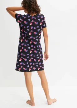 bonprix Chemise de nuit courte 100% coton|Femme Lingerie Nuit