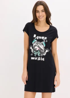 Femme bonprix Lingerie Nuit|Chemise de nuit courte 100% coton