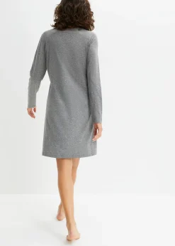 bonprix Chemise de nuit courte à manches longues|Femme Lingerie Nuit