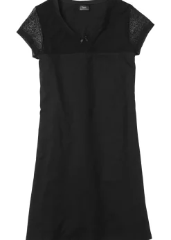 bonprix Chemise de nuit courte en coton|Femme Lingerie Nuit