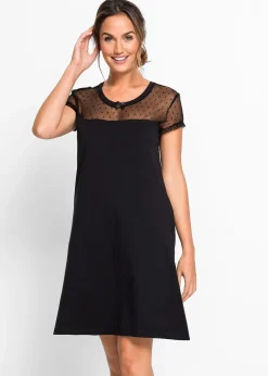 bonprix Chemise de nuit courte en coton|Femme Lingerie Nuit