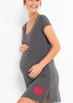 Femme bonprix Maternité|Lingerie Nuit|Chemise de nuit d'allaitement coton