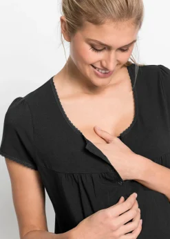 Femme bonprix Maternité|Basiques|Chemise de nuit d’allaitement coton