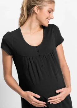 Femme bonprix Maternité|Basiques|Chemise de nuit d’allaitement coton