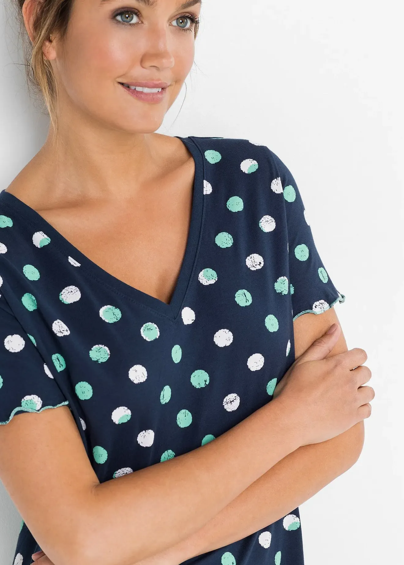 Femme bonprix Lingerie Nuit|Chemise de nuit en coton