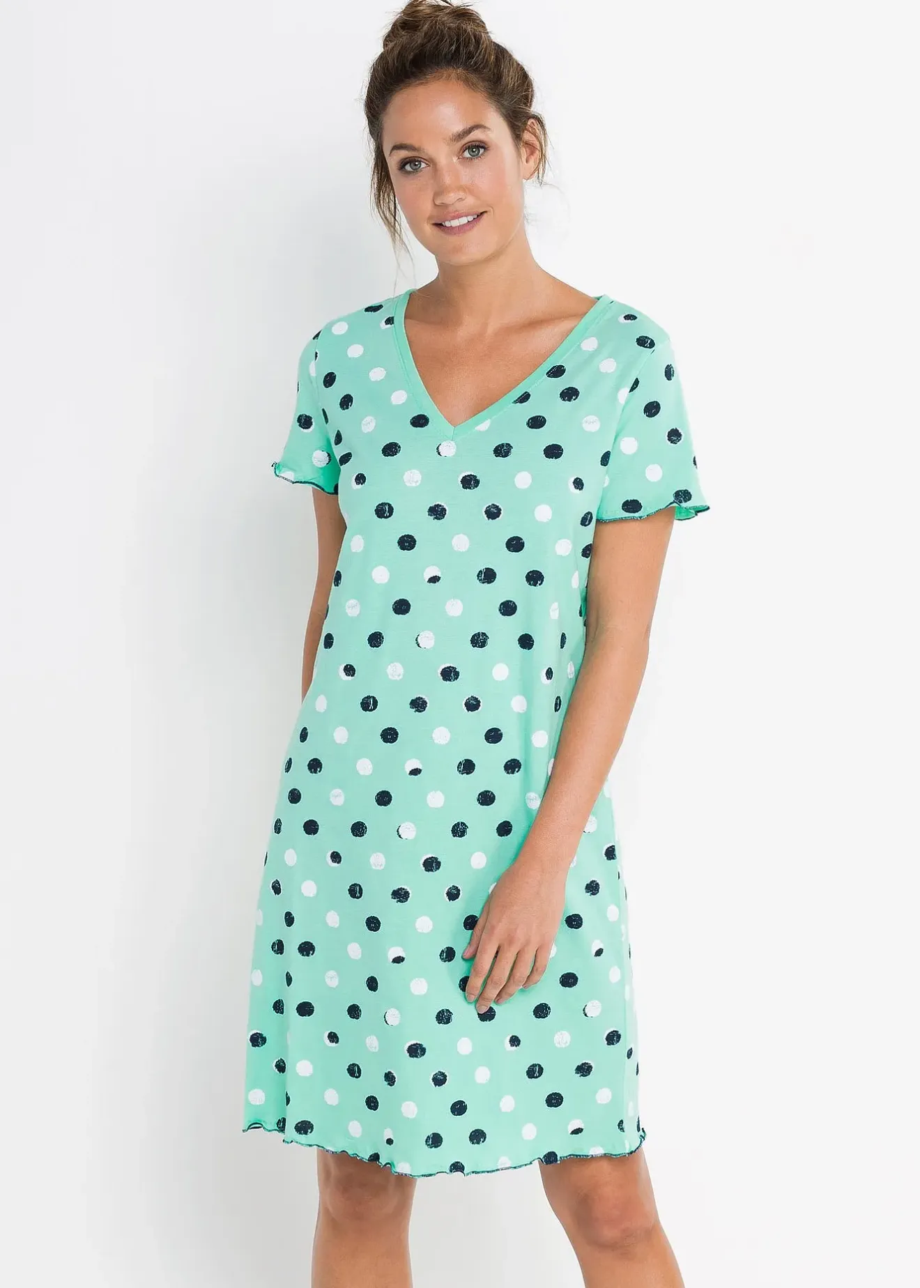 bonprix Chemise de nuit en coton|Femme Lingerie Nuit