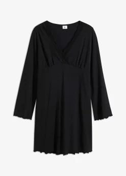 bonprix Chemise de nuit en coton avec dentelle|Femme Lingerie Nuit