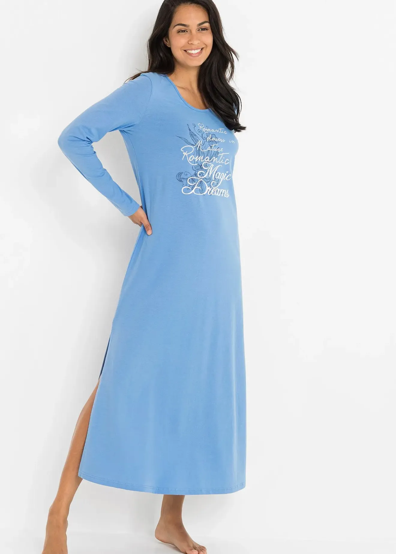 Femme bonprix Lingerie Nuit|Chemise de nuit longue 100% coton