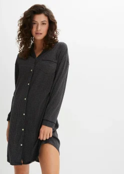 bonprix Chemise de nuit oversize 100% coton|Femme Basiques|Lingerie Nuit