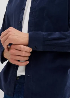 Homme bonprix Chemises|Chemise douce en velours de coton côtelé extensible