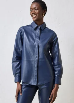 bonprix Chemise en cuir d’agneau nappa|Femme Chemisiers