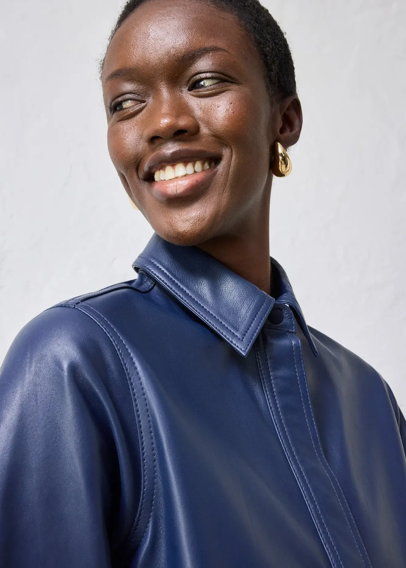 bonprix Chemise en cuir d’agneau nappa|Femme Chemisiers