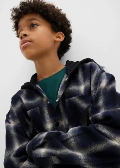 bonprix Chemise en flanelle à capuche|Enfant Vêtements Enfant|Garçons 9-16 Ans·Costumes & Chemises