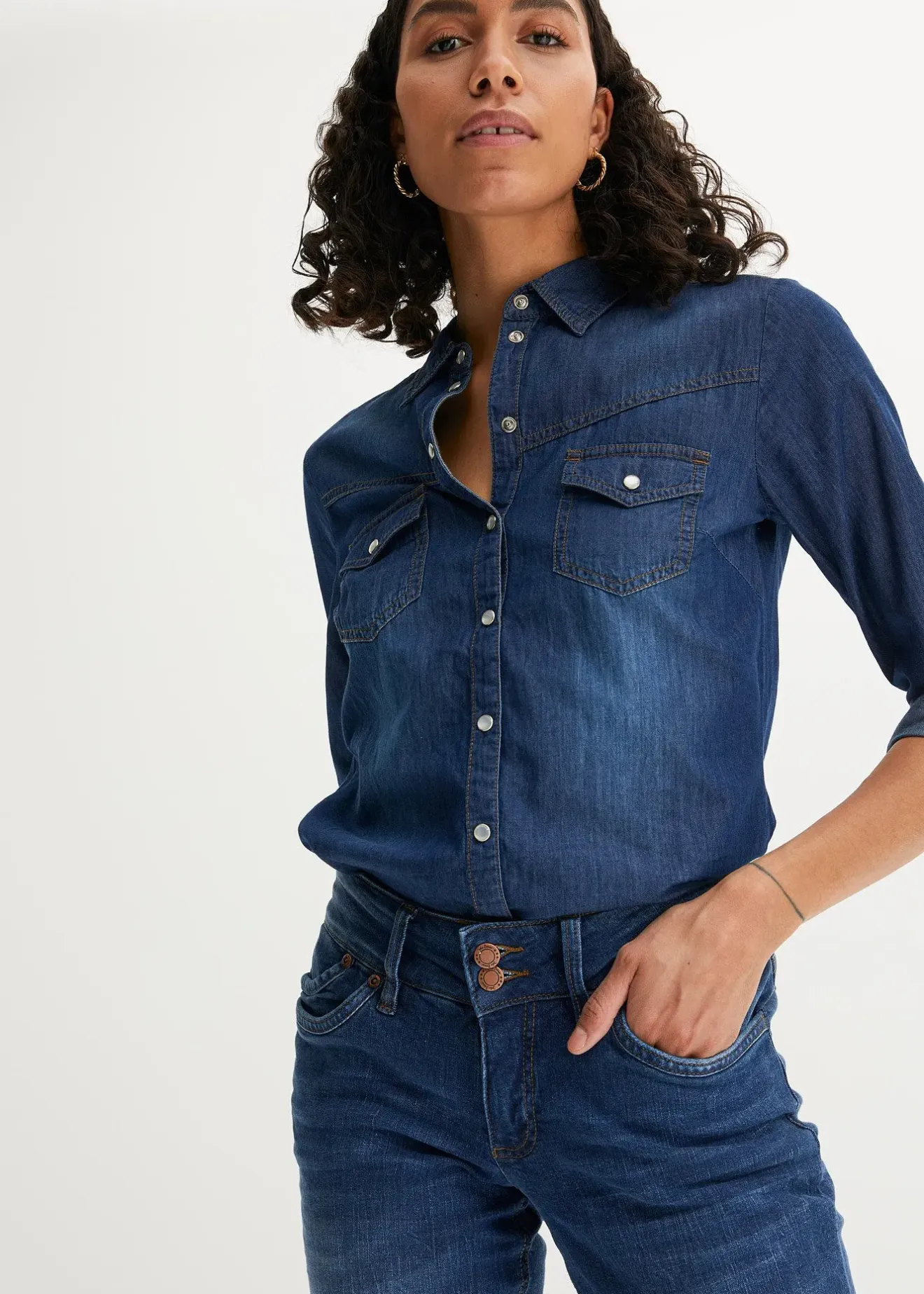 Femme bonprix Chemisiers|Chemise en jean