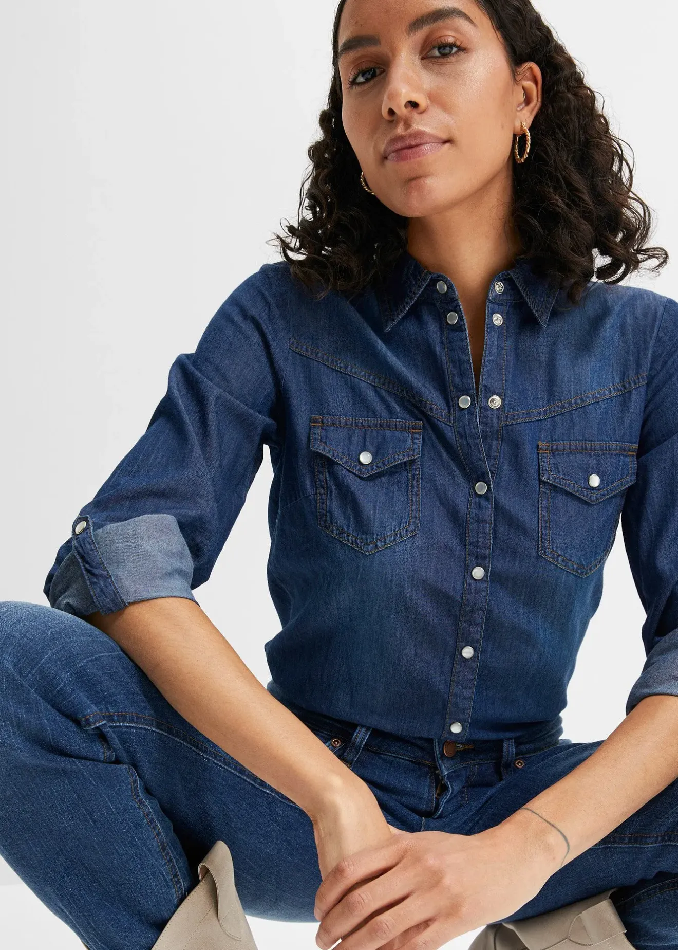 Femme bonprix Chemisiers|Chemise en jean