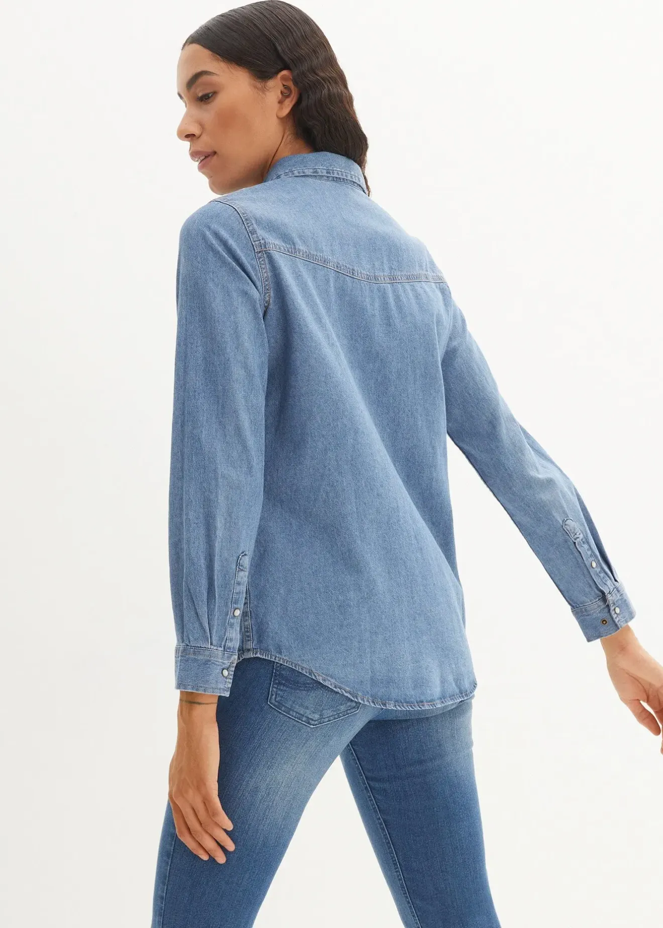 bonprix Chemise en jean|Femme Chemisiers