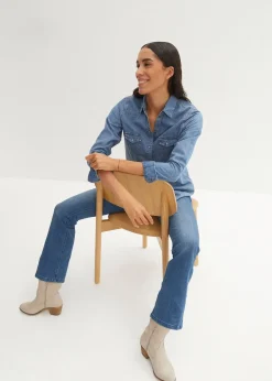 bonprix Chemise en jean|Femme Chemisiers