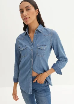 bonprix Chemise en jean|Femme Chemisiers